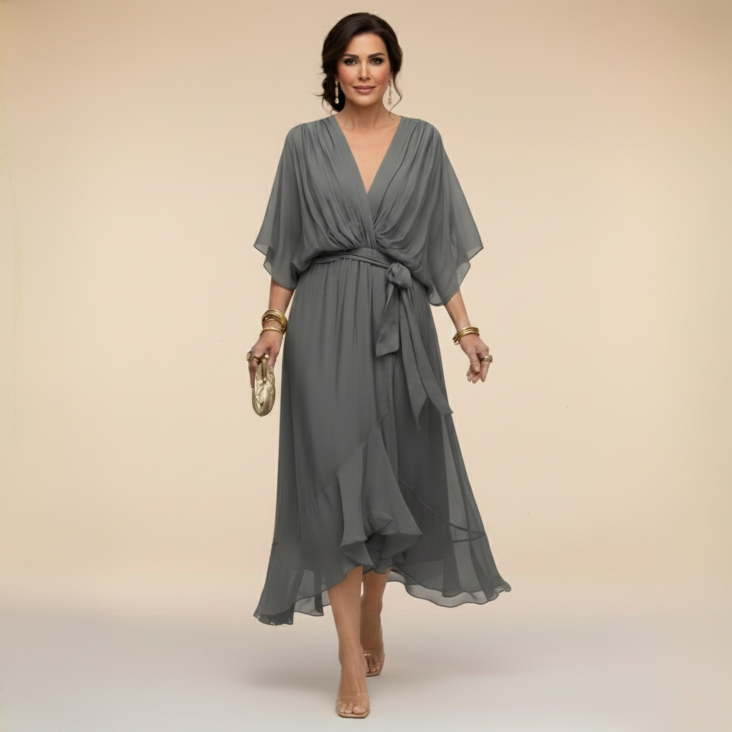 Robe Monica à Col V