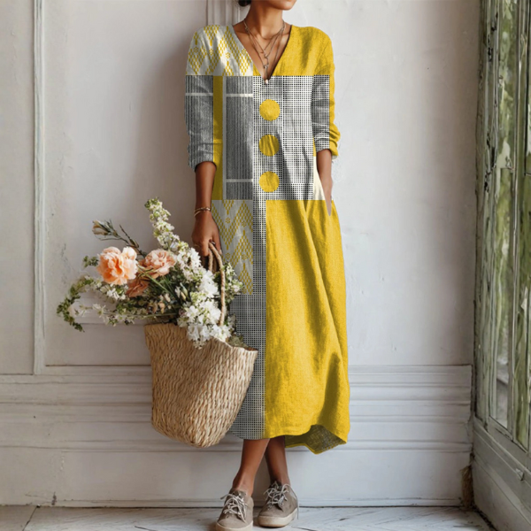 Robe Imprimée Deborah — Coupe Fluide Confort Naturel