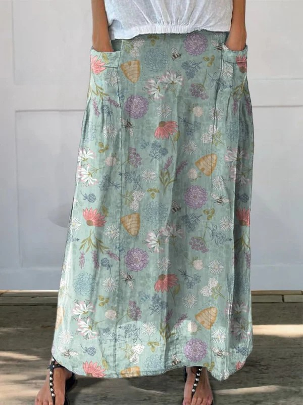 Beatrice | Spring Bloom Pocket Skirt