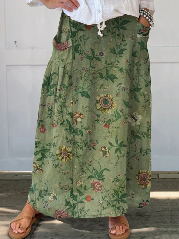 Cecilia | Retro Art Pocket Skirt