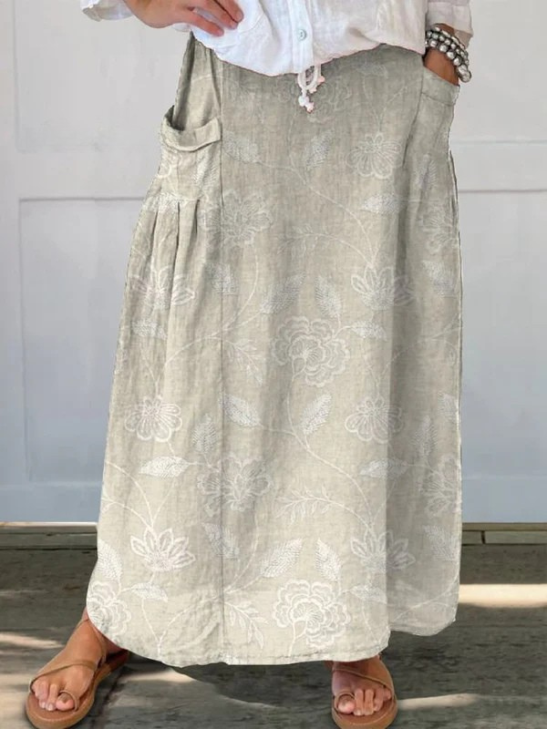 Genevieve | Vintage Floral Pocket Skirt