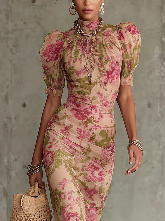 Camélia™ — Robe Longue Fleurie Élégante