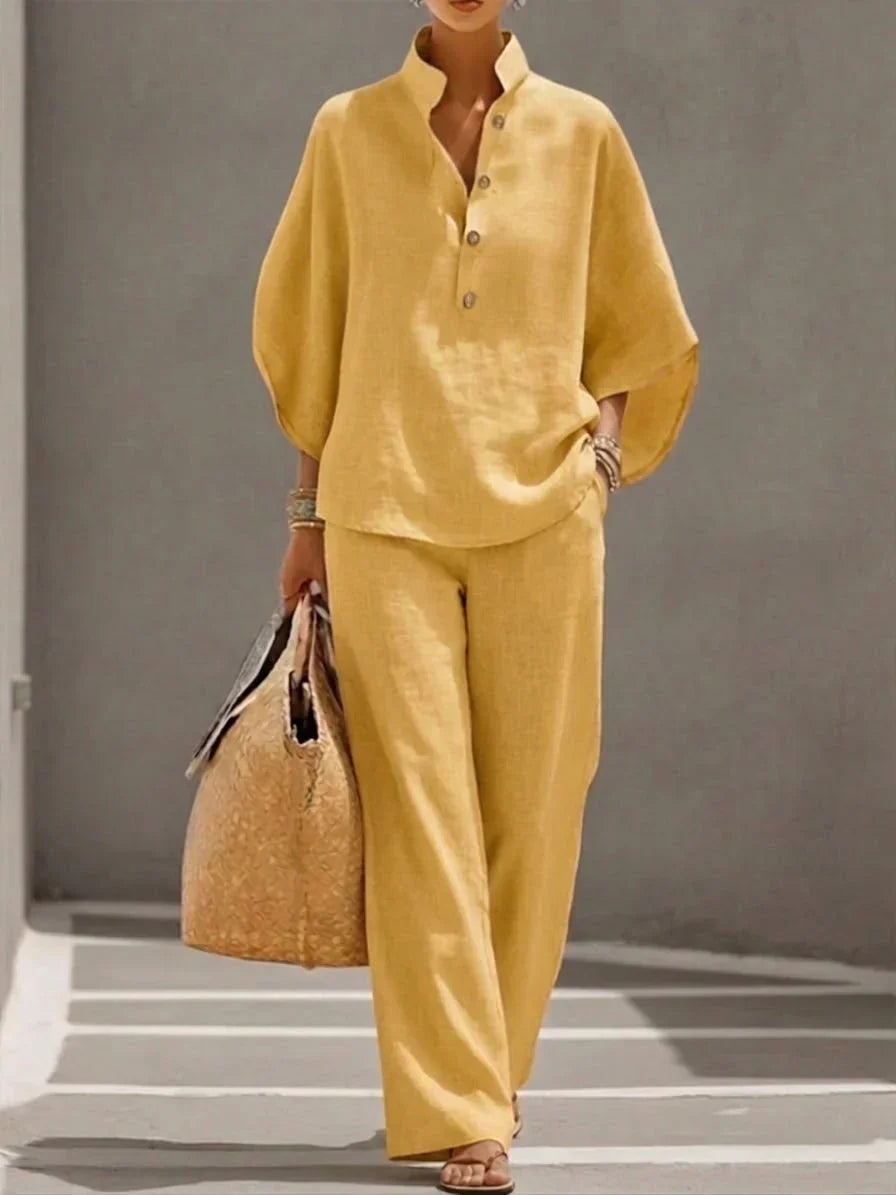 Ensemble Maribel — Manches Chauve-Souris Pantalon Large