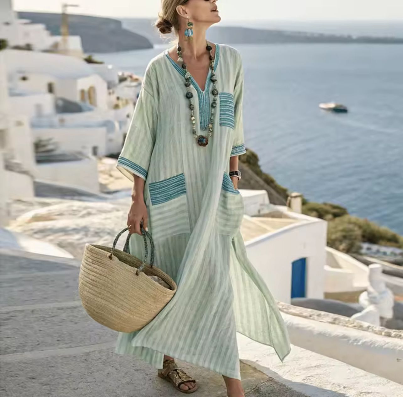 Mary – Robe de Plage Longue Élégante