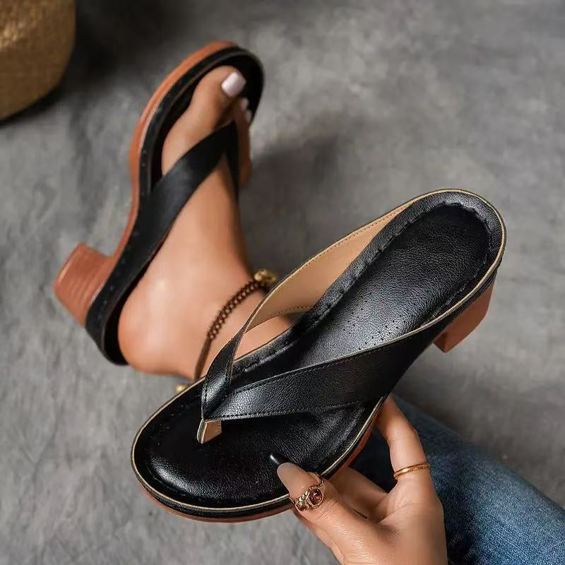 Allegra | Tongs à Talon Haut — Élégance Estivale