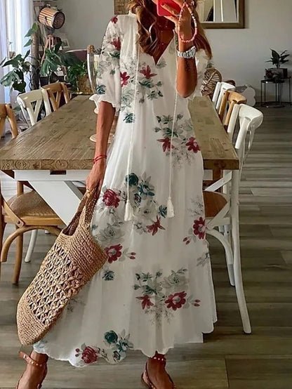 Luna | Robe midi style boho décontracté