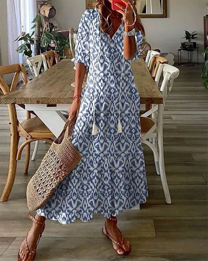 Luna | Robe midi style boho décontracté