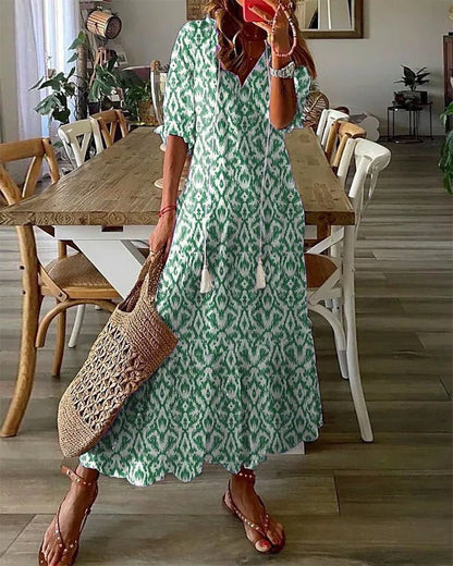 Luna | Robe midi style boho décontracté