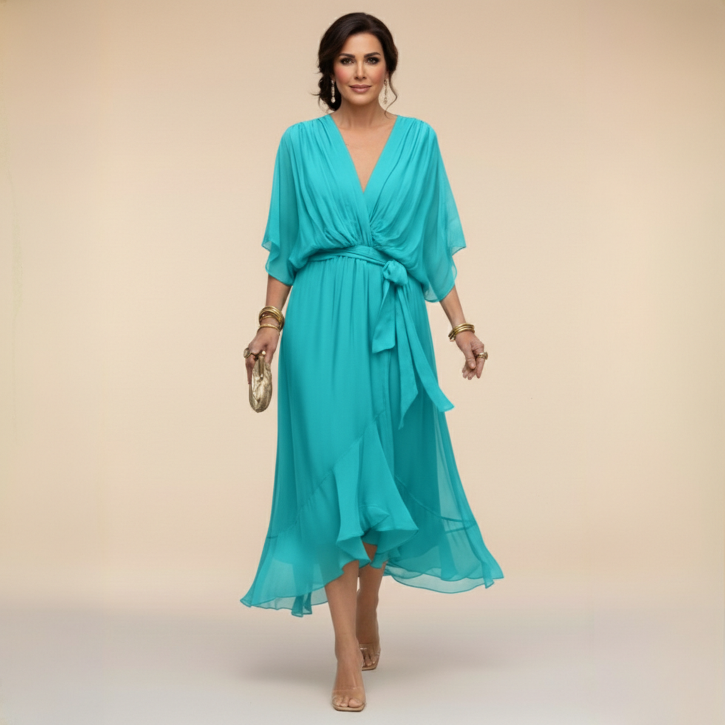 Robe Monica à Col V