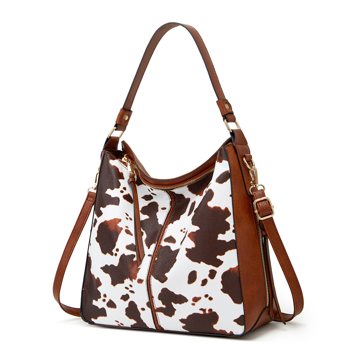Sac Hobo Antivol en Cuir Imprimé Luxe + Pochette Offerte