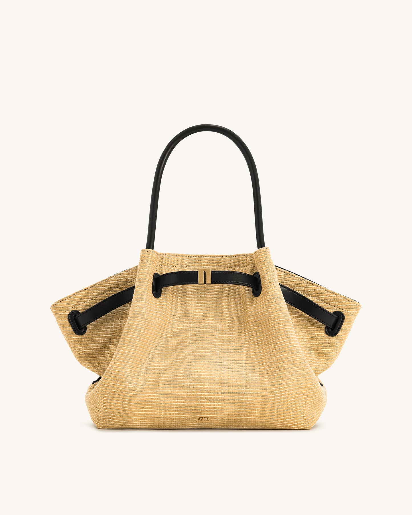 Hana Sac Cabas Moyen en Faux Paille - Paille Brune