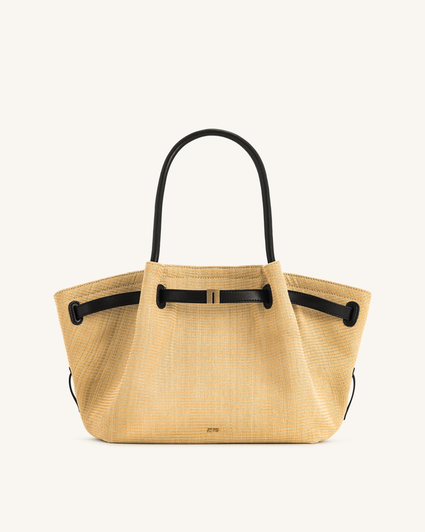 Hana Sac Cabas Moyen en Faux Paille - Paille Brune
