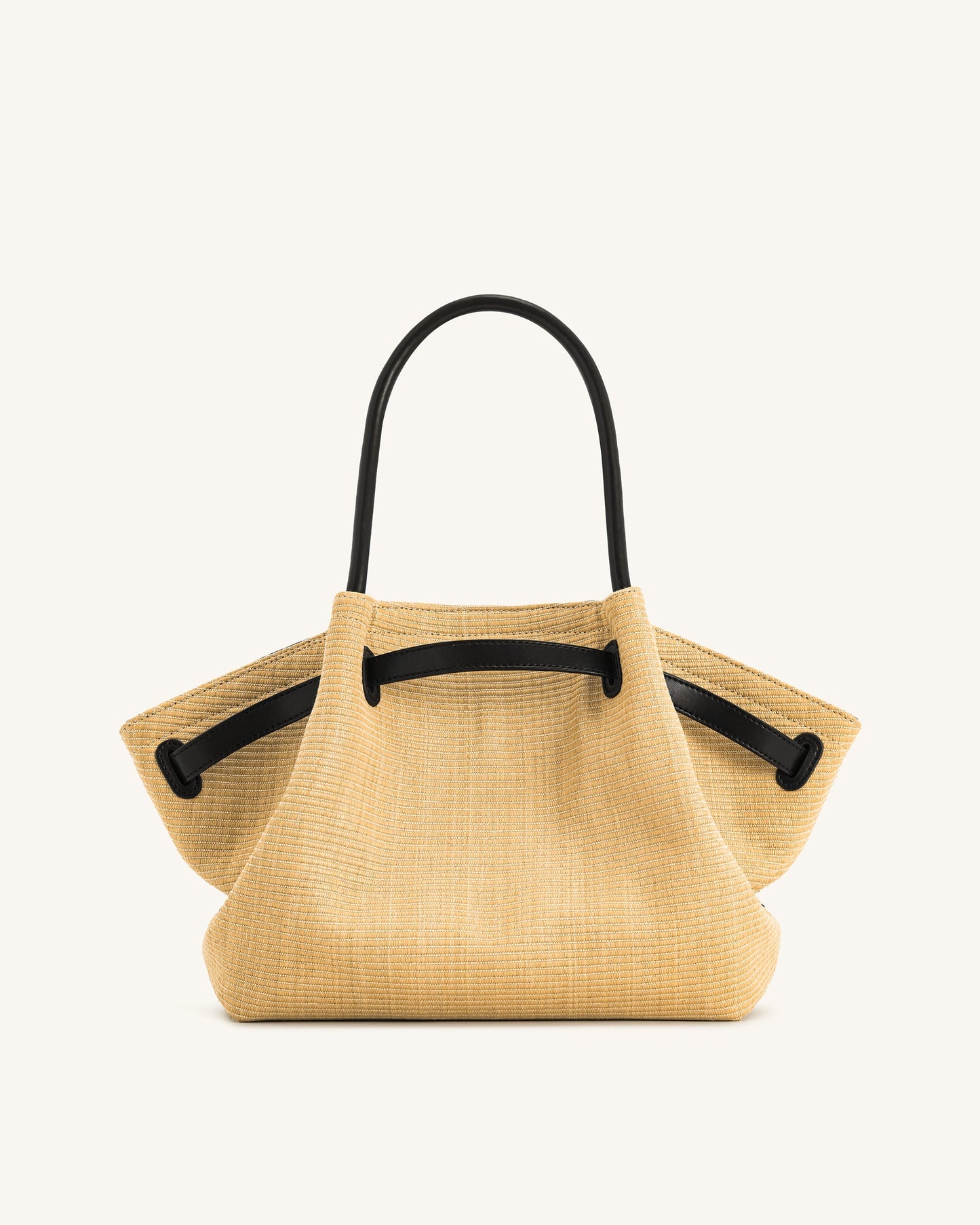 Hana Sac Cabas Moyen en Faux Paille - Paille Brune