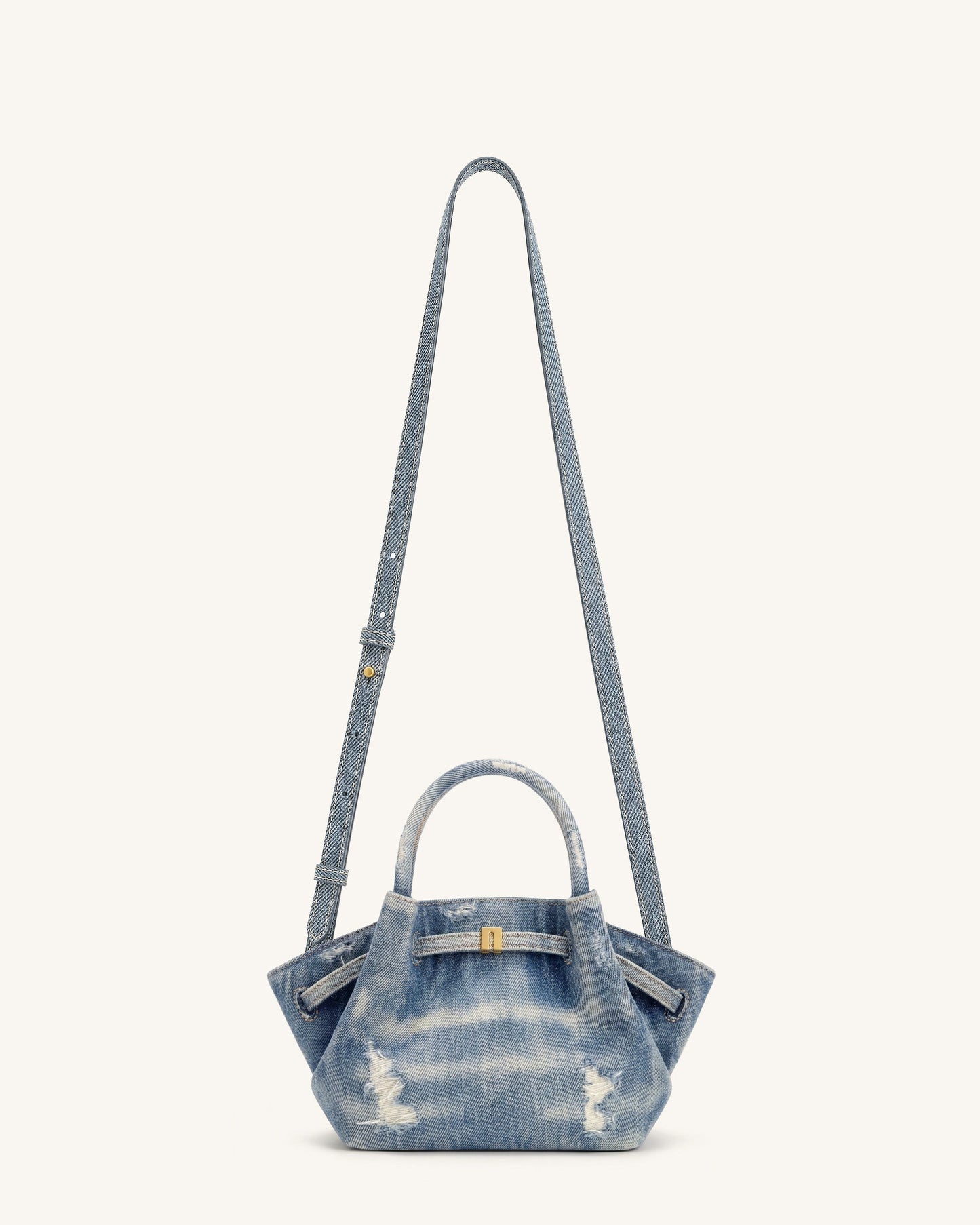 Hana Mini Sac Cabas en Denim - Bleu