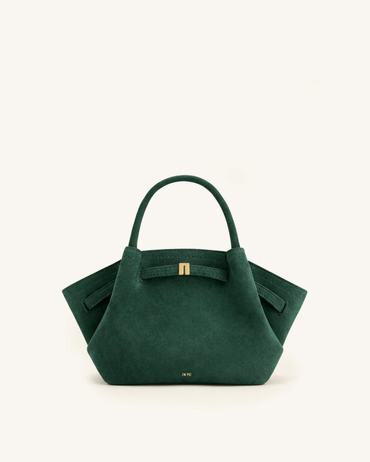 Mini sac cabas en similicuir Hana - Vert forêt