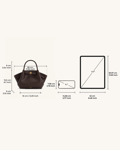 Sac Mini Tote Hana - Marron Foncé