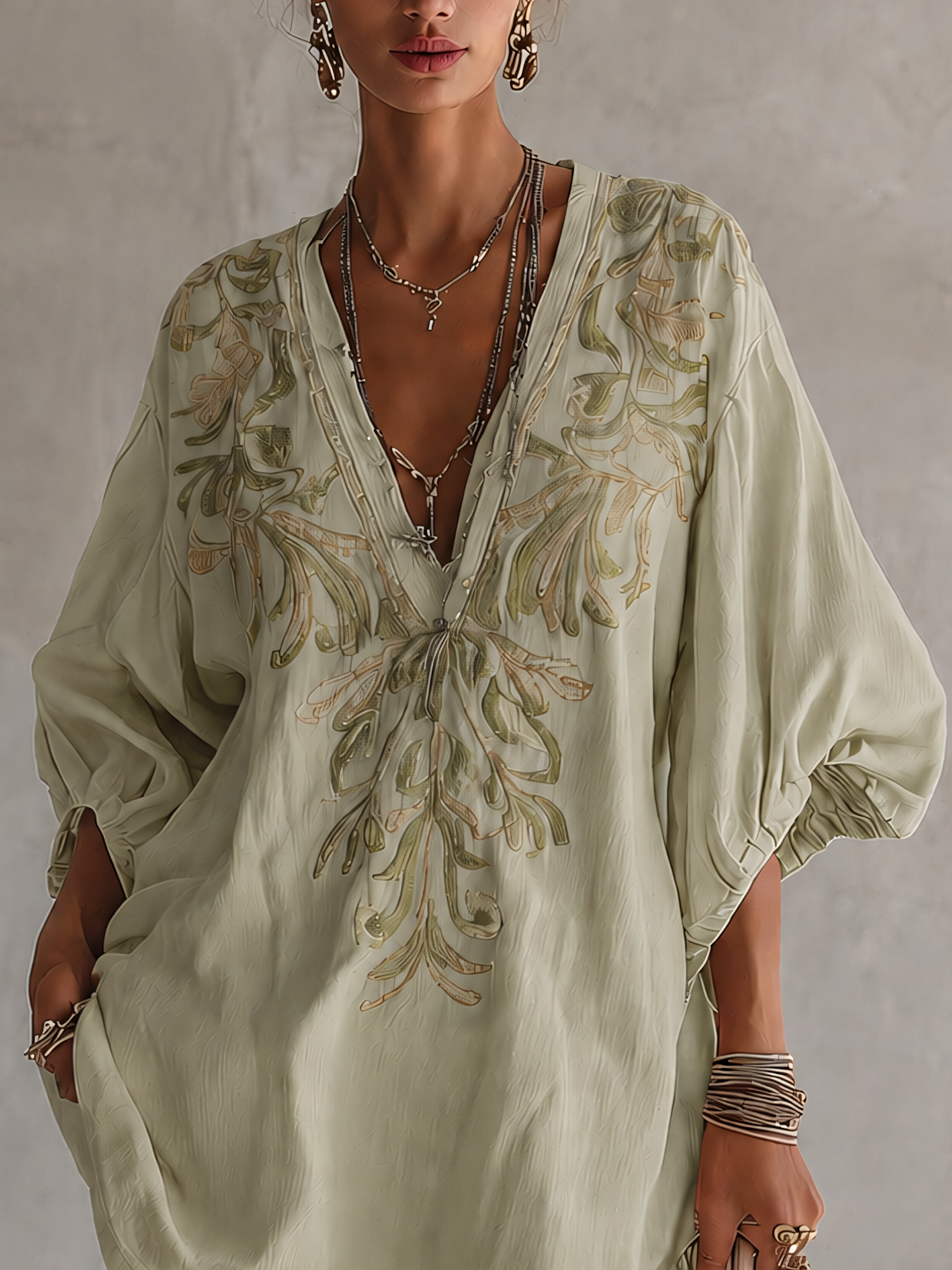 Robe Mini Rose — Lin Coton Broderie Florale Vintage