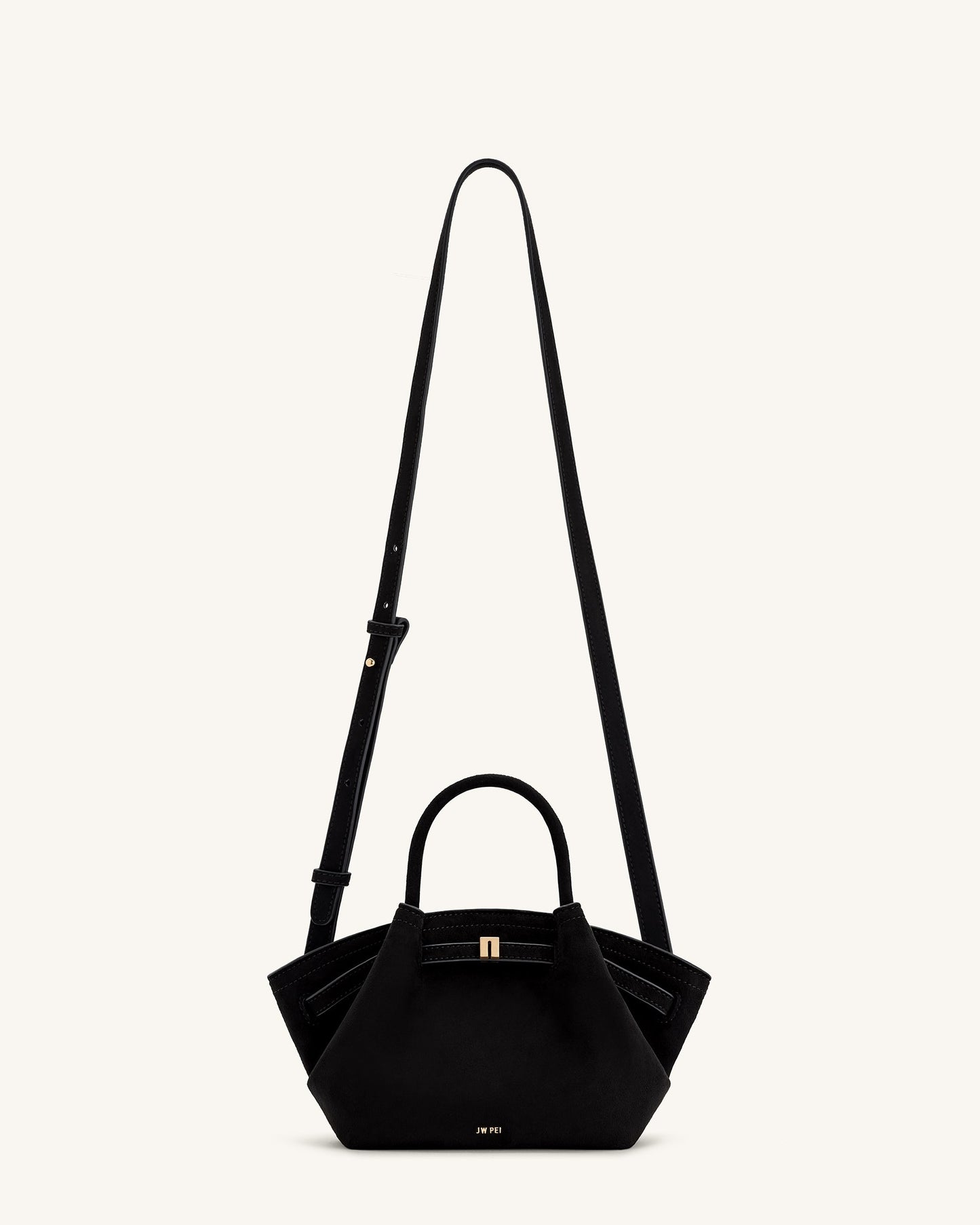 Sac fourre-tout mini Hana en faux suède - Noir