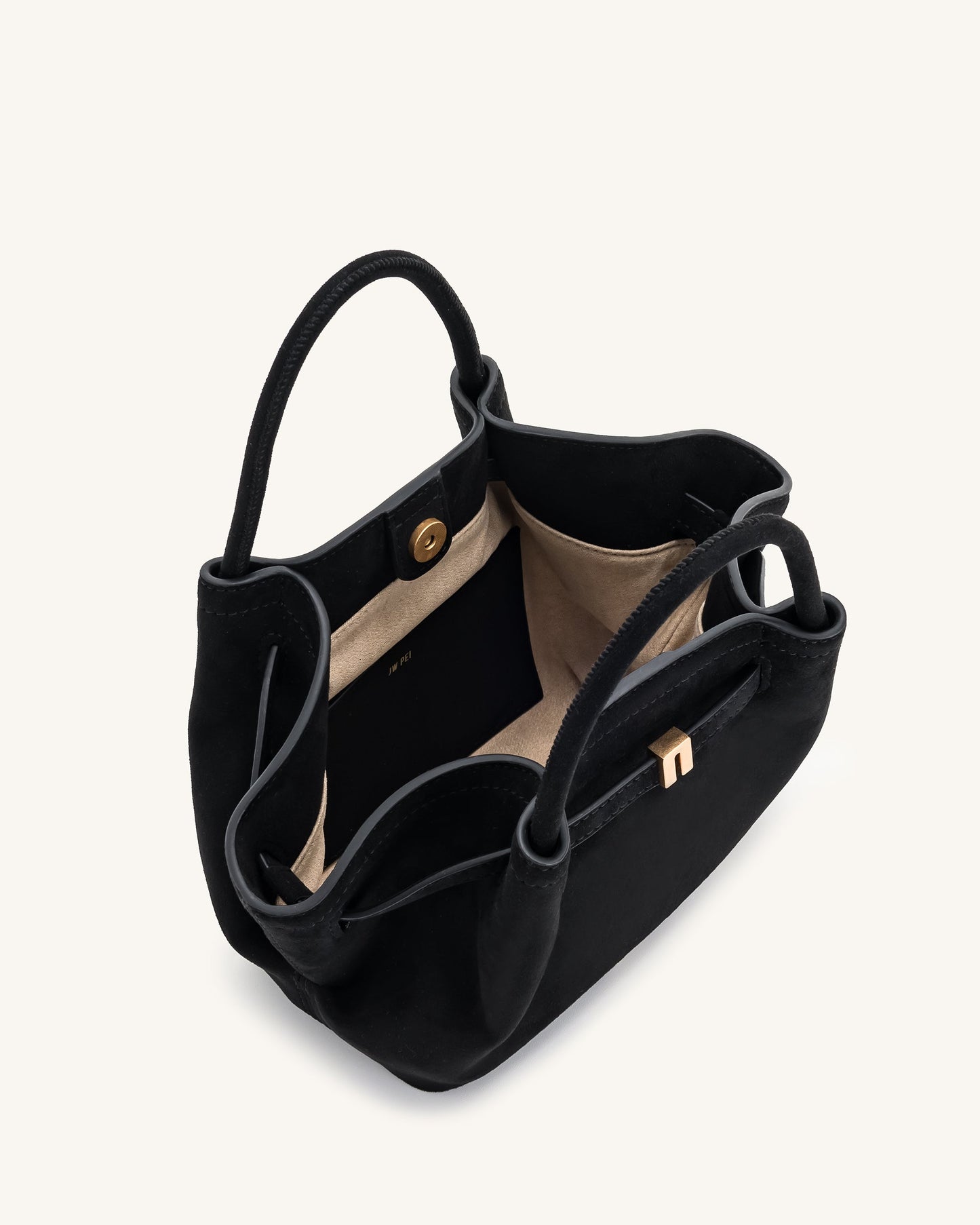 Sac fourre-tout mini Hana en faux suède - Noir