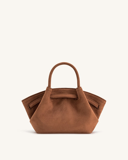 Sac fourre-tout mini Hana en faux suède - Marron