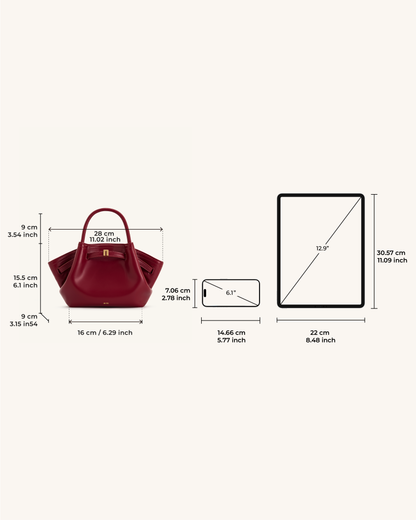 Sac Mini Tote Hana - Carmin