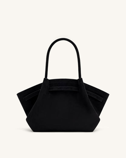 Sac fourre-tout moyen en similicuir suédé Hana - Noir