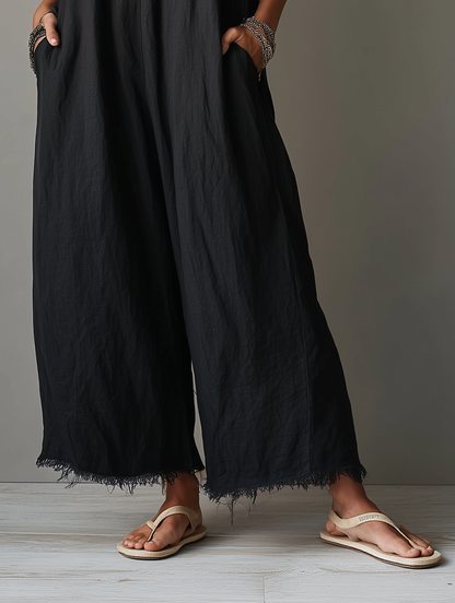 Isabelle - Combinaison minimaliste en lin pour femme