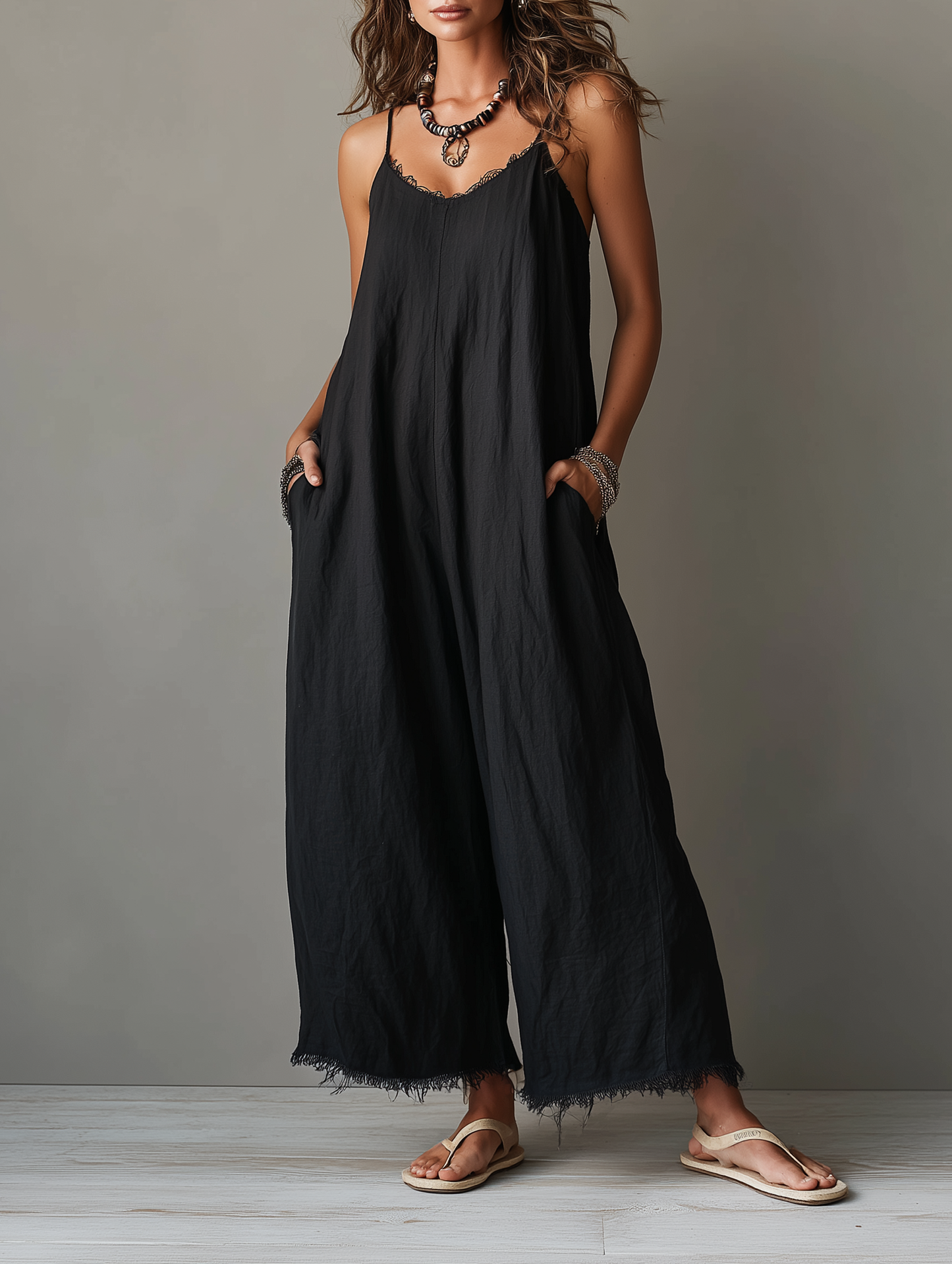 Isabelle - Combinaison minimaliste en lin pour femme