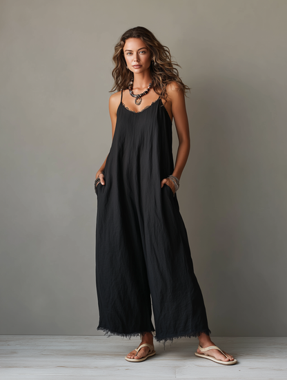 Isabelle - Combinaison minimaliste en lin pour femme