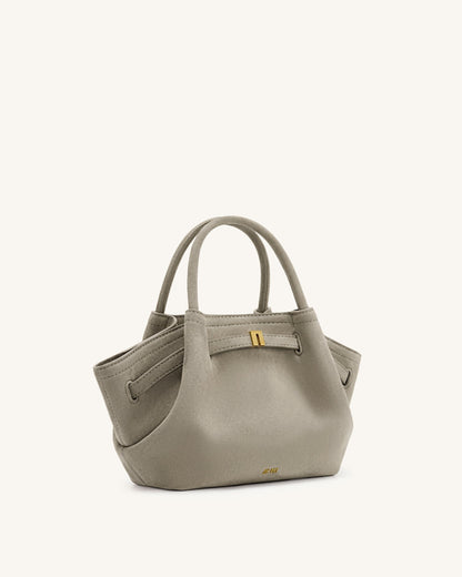 Mini sac cabas en similicuir Hana - Gris