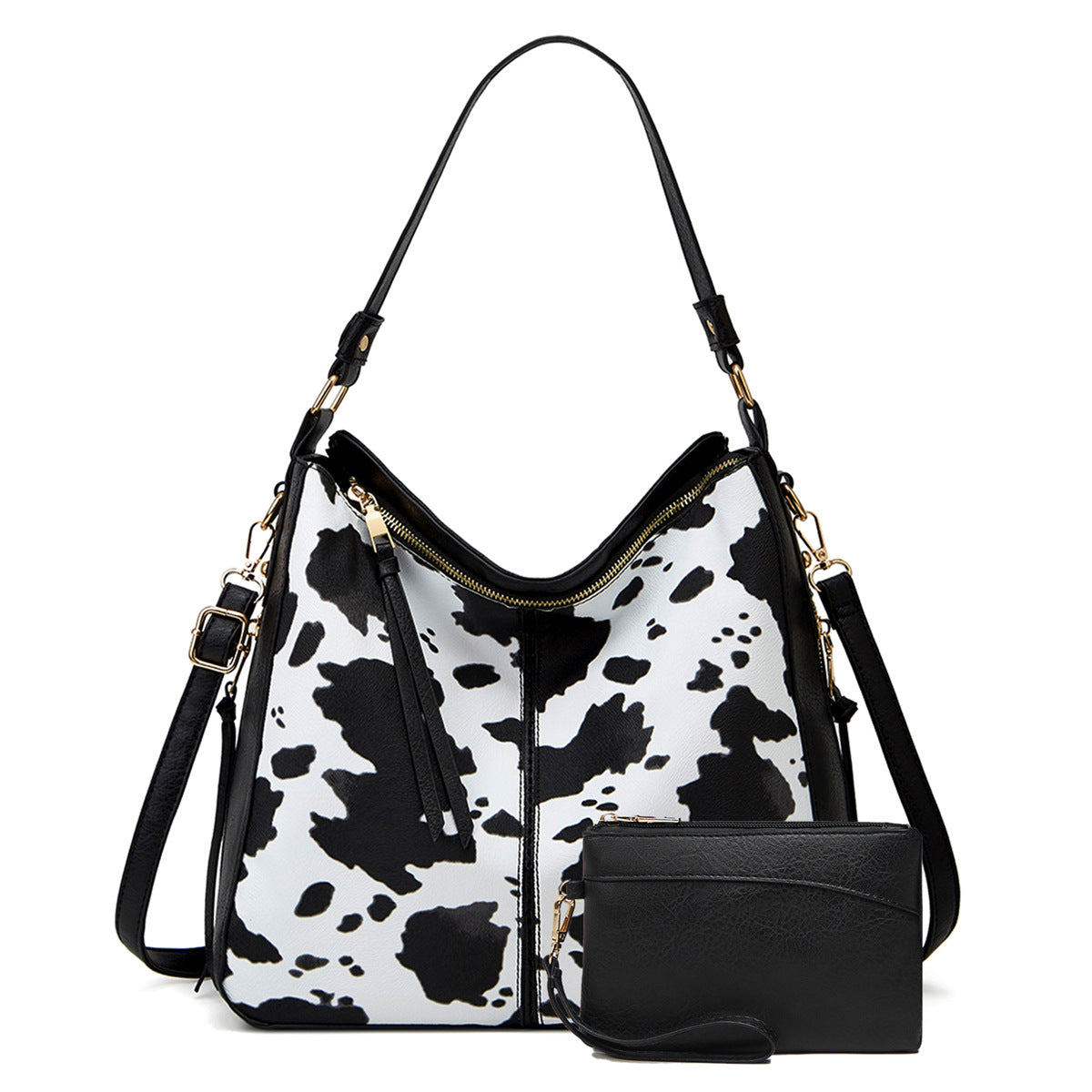 Sac Hobo Antivol en Cuir Imprimé Luxe + Pochette Offerte
