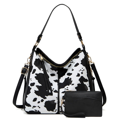 Sac Hobo Antivol en Cuir Imprimé Luxe + Pochette Offerte