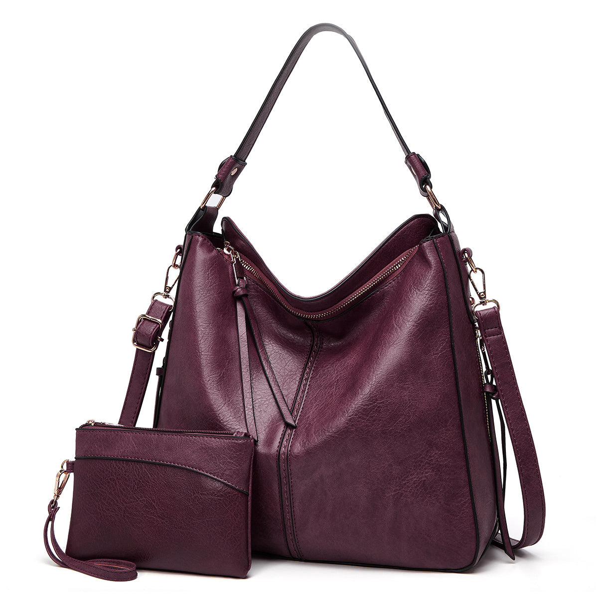 Sac Hobo en Cuir de Luxe avec Pochette Offerte