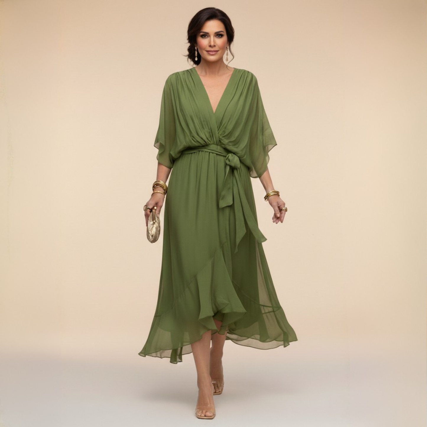 Robe Monica à Col V