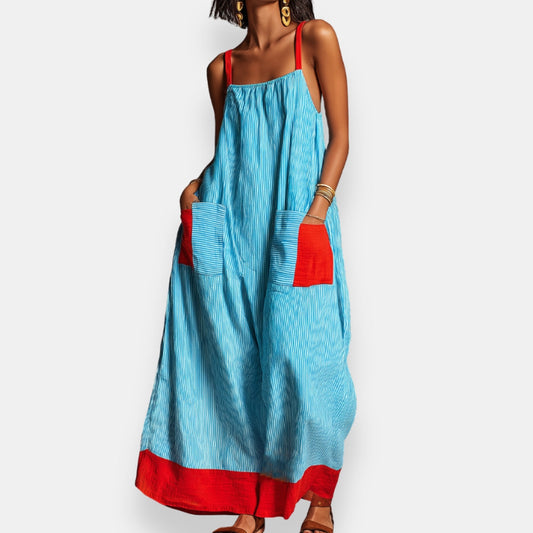 Sara | Robe Longue Bretelles Poches
