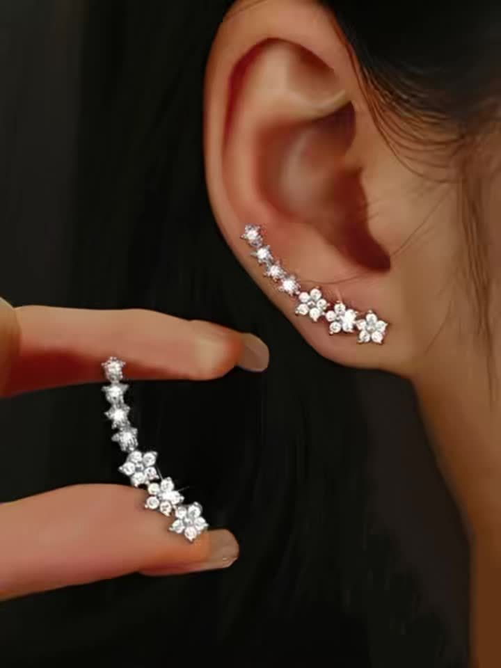 Boucles d'Oreilles Florales — Intemporelles Dorées