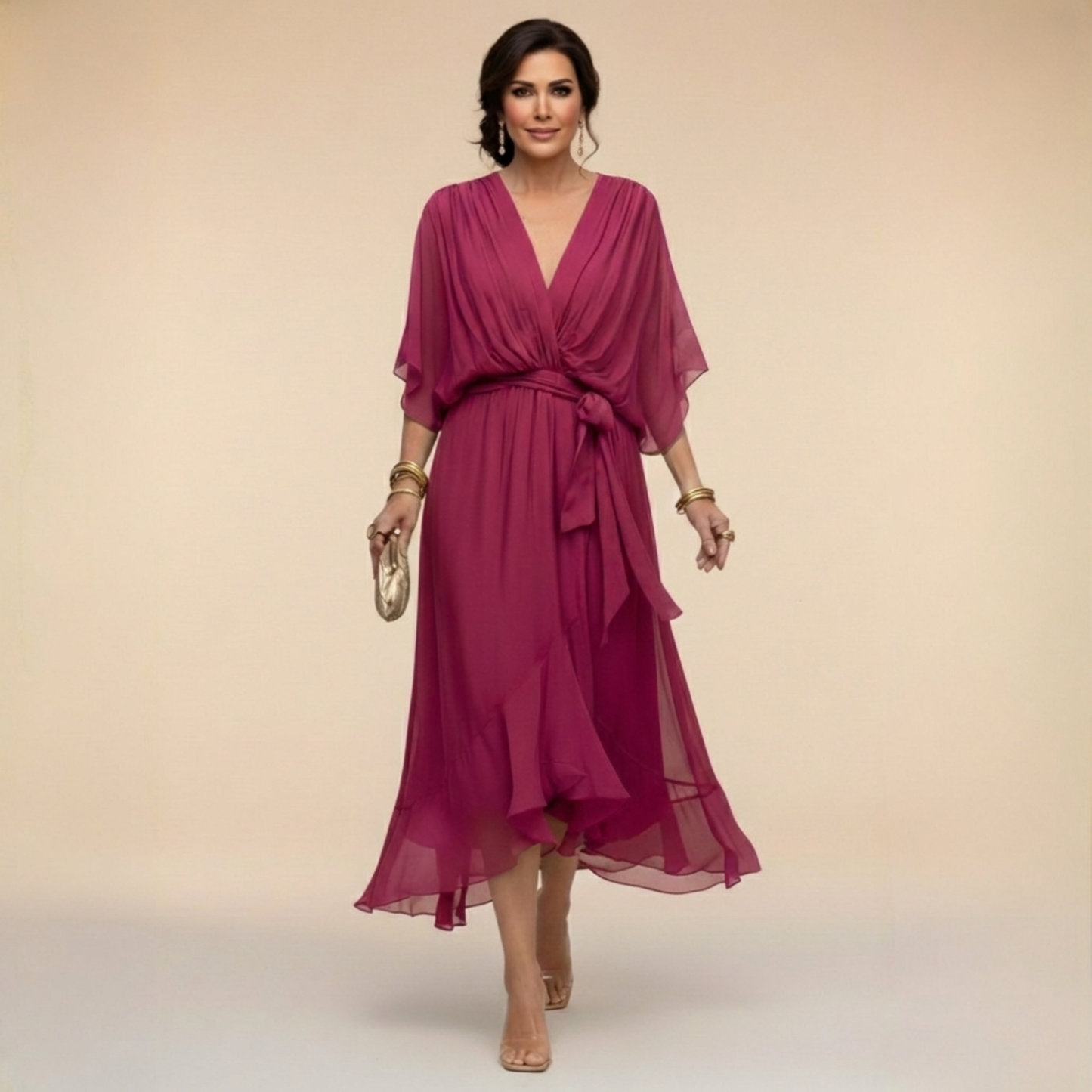 Robe Monica à Col V