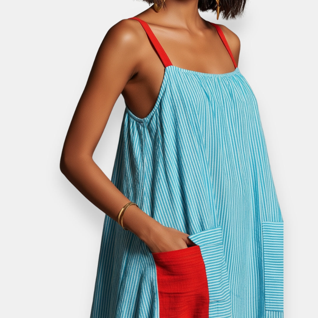 Sara | Robe Longue Bretelles Poches