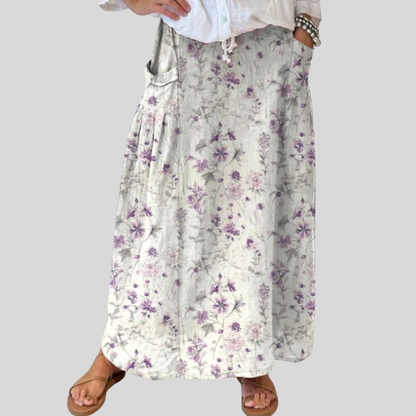 Rosabel — Jupe Florale Vintage à Poches