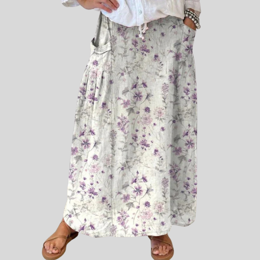 Rosabel — Jupe Florale Vintage à Poches