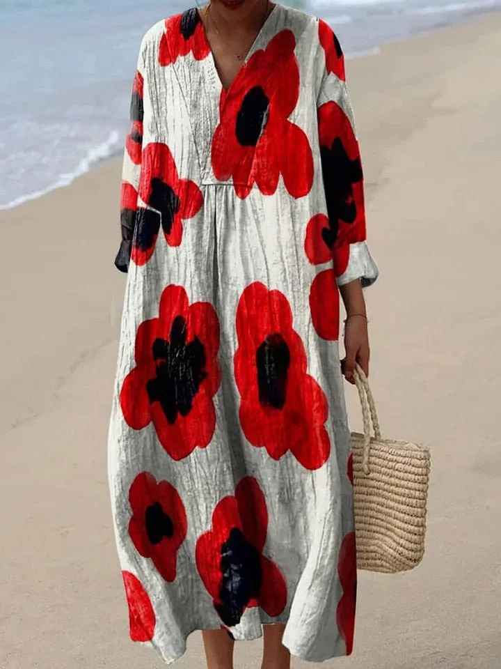 Ashley | Geometric Vintage Summer Maxi Dress