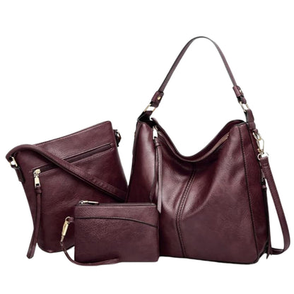 Ensemble Hobo 3 Pièces en Cuir Luxueux