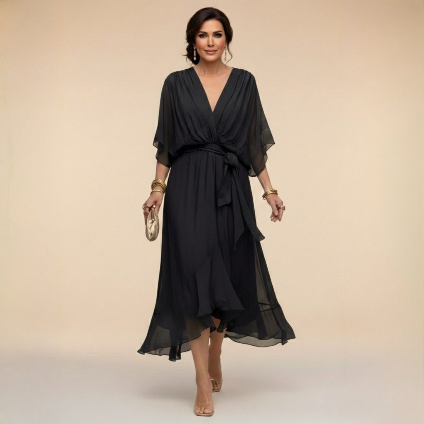 Robe Monica à Col V