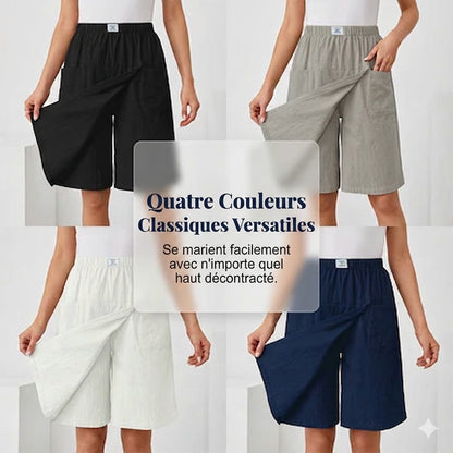 Lara™ - Skort taille élastique poches liberté active