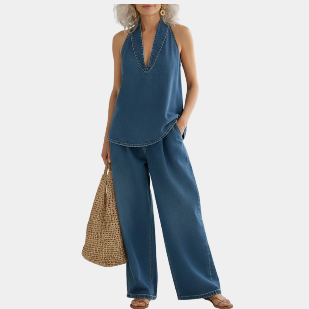 Ensemble Ivy 2 pièces | Denim doux vintage délavé