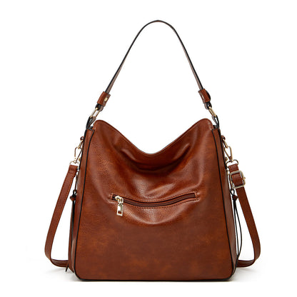 Sac Hobo Antivol en Cuir Imprimé Luxe + Pochette Offerte