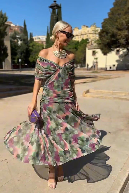 Luisa | Élégante robe longue de soirée à col en V