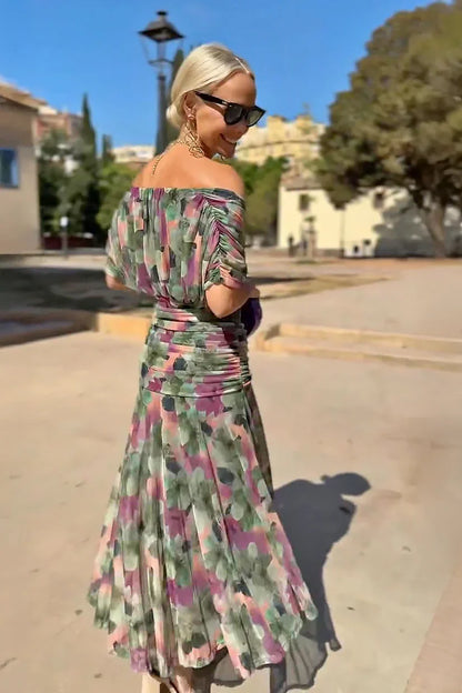 Luisa | Élégante robe longue de soirée à col en V