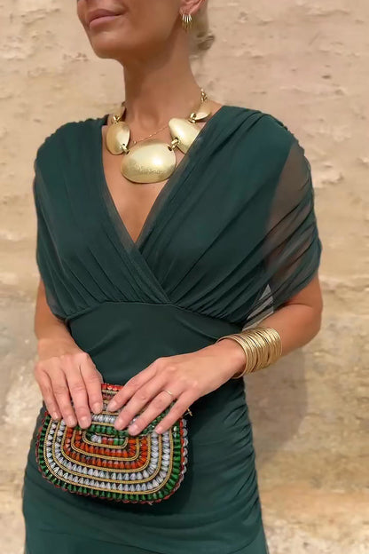 Luisa | Élégante robe longue de soirée à col en V