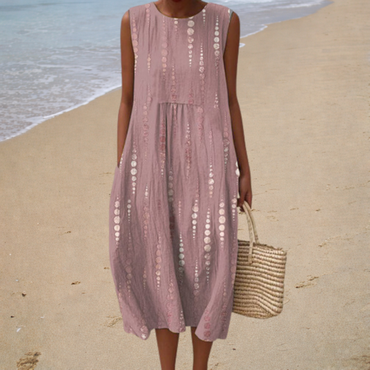 Robe Victoire — Midi Raffinée Sans Manches